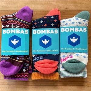 NWT Bombas Holiday Calf Socks